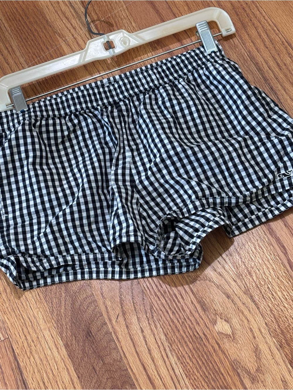 Girls Vineyard Vines Gingham Elastic Waist Shorts L